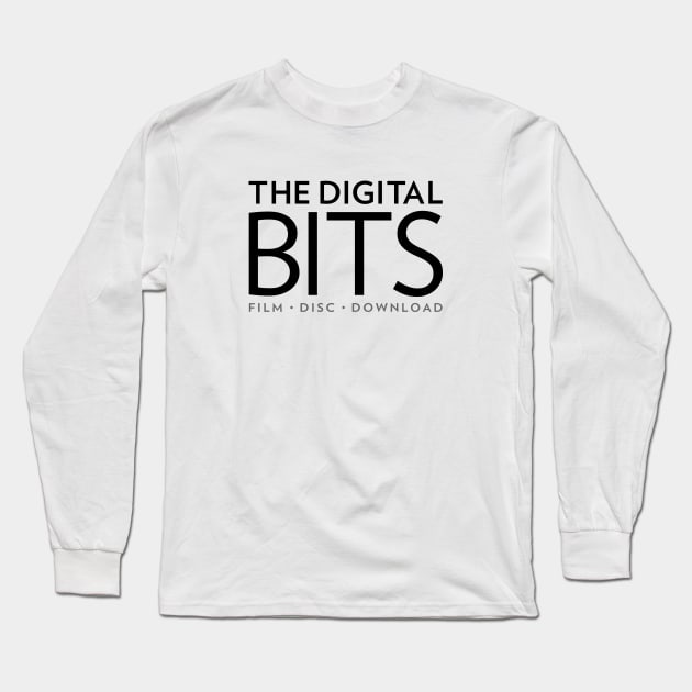 The Digital Bits - Black on Light - Big Front Long Sleeve T-Shirt by TheDigitalBits